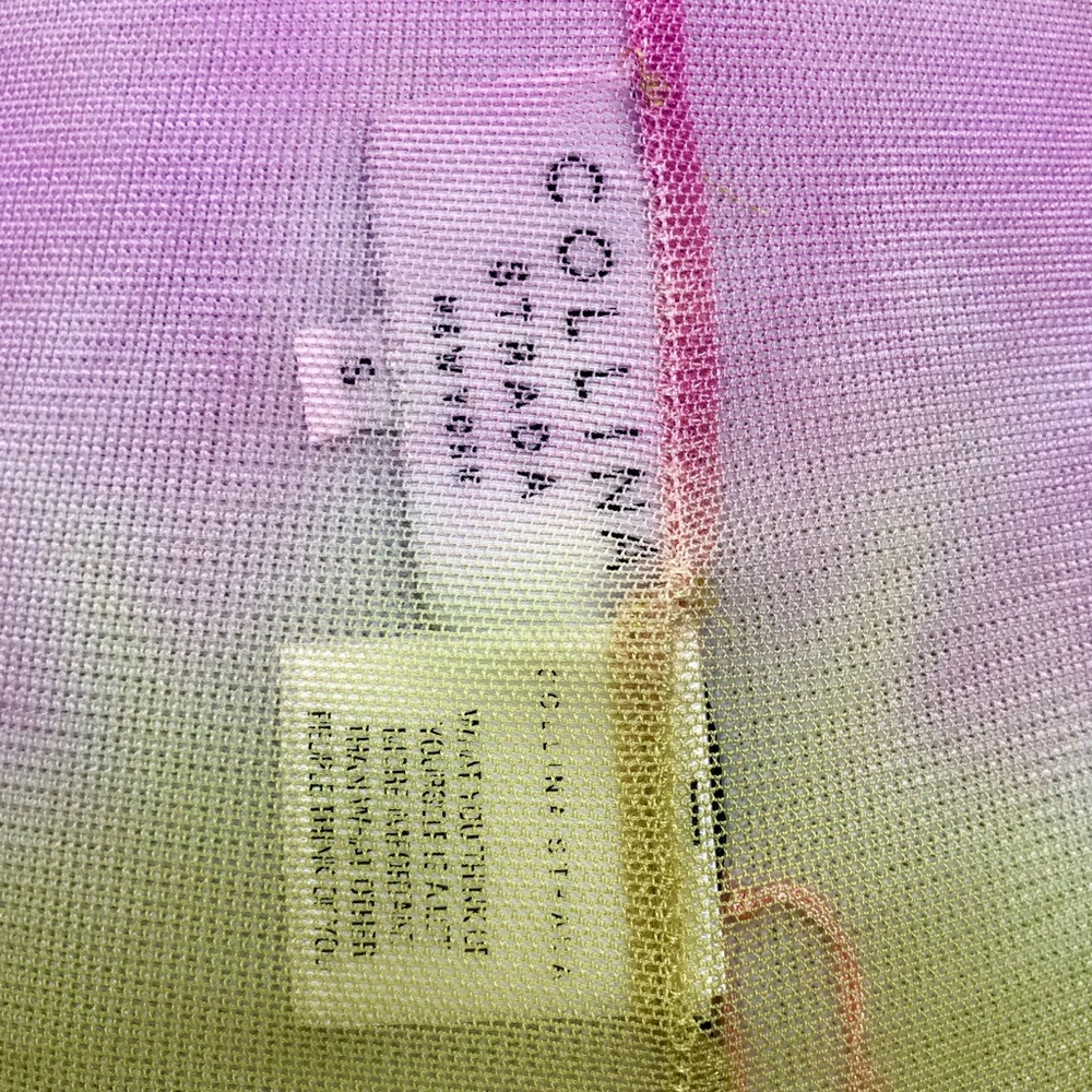 Collina Strada Pink Tie Dye Top Blouse Size S 4 6 Sheer Sexy Couture Net Retro - Picture 7 of 8